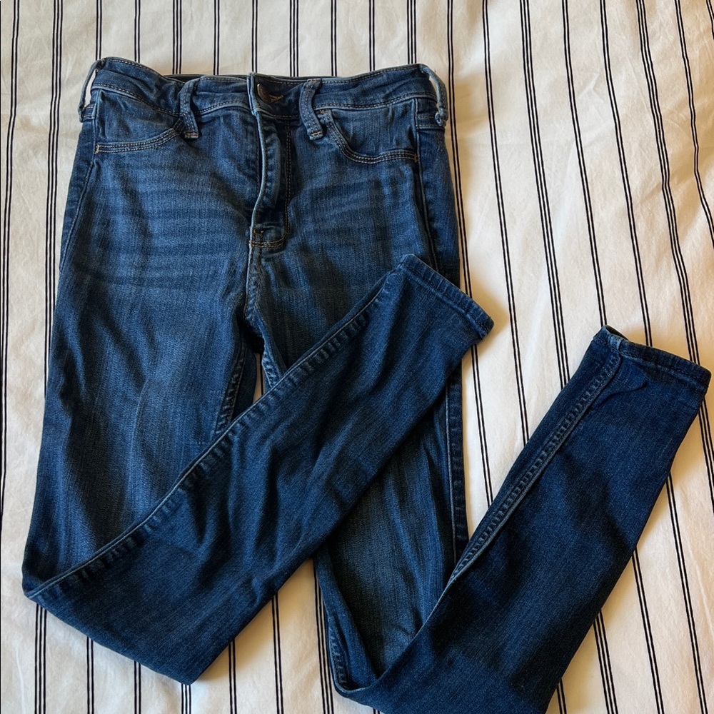 Hollister Dark Wash High Rise Jeggings